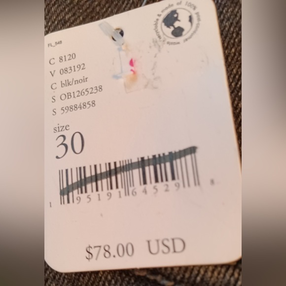 SALE!! NWT Free People Brea Cut Off Denim Mini Skirt in Faded Black - Picture 6 of 6